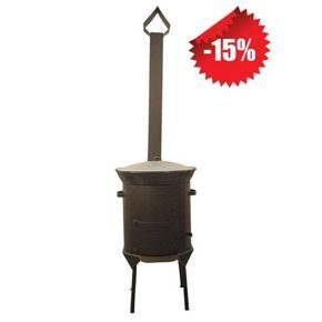 Казан чугунный 22 л + Печь с трубой (комплект) -15%